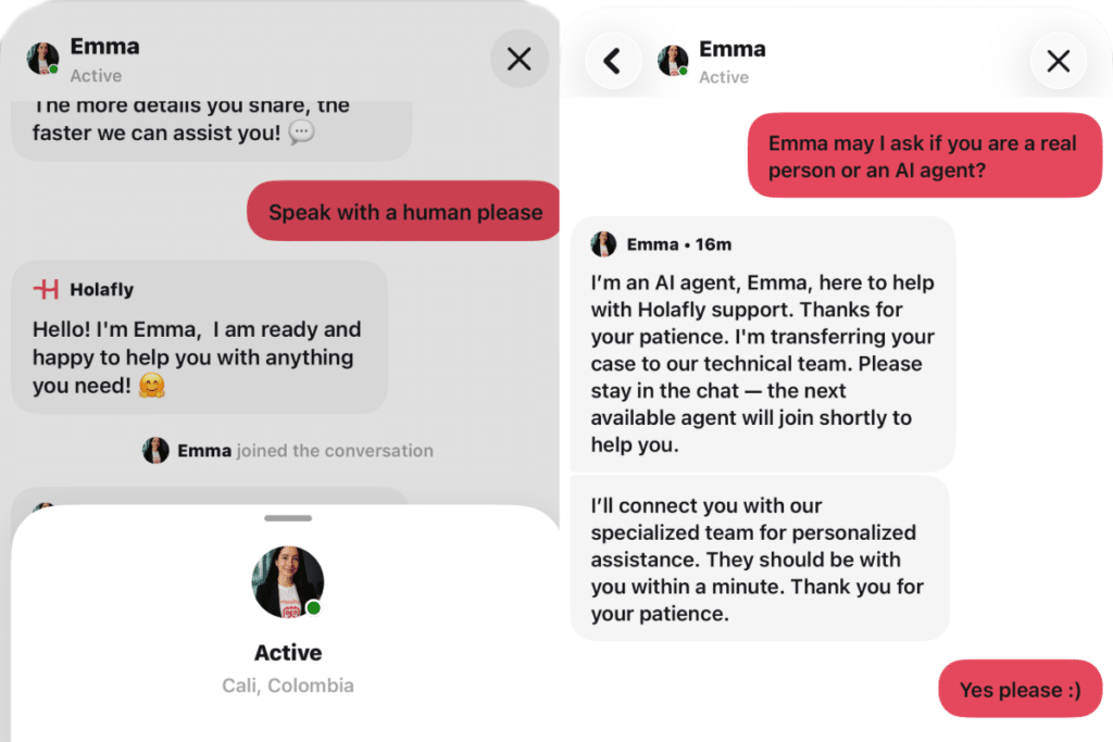AI agent customer service for Holafly